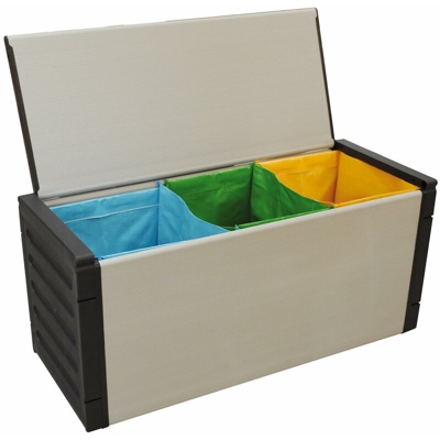 Armadio basso cassapanca porta sacchi per raccolta differenziata