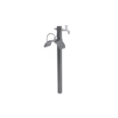 Rubinetto da giardino con supporto fisso in acciaio per tubo da giardino