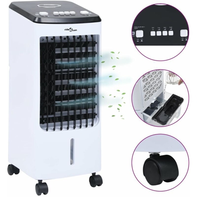 vidaXL Climatizzatore Portatile 2-in-1 con Umidificatore 80 W - Bianco