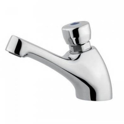 RUBINETTO COLLO CIGNO A PULSANTE ARRESTO TEMPORIZZATO Cromo