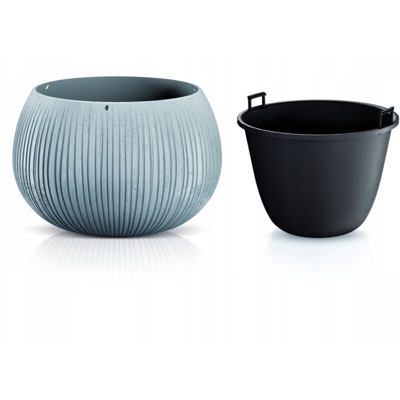 Prosperplast Bowl BETON CON serbatoio in colore cemento 19,5 (altezza) x 29 (larghezza) x 29 (profondità) cm