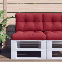 vidaXL Cuscini per Divano su Pallet 2 pz Rosso Vino - Rosso en oferta