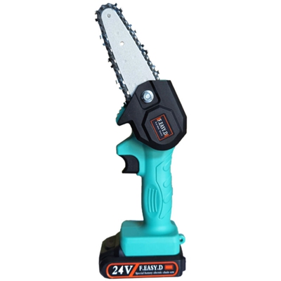 Asupermall - Motosega portatile a batteria con caricatore e 2 batterie verde
