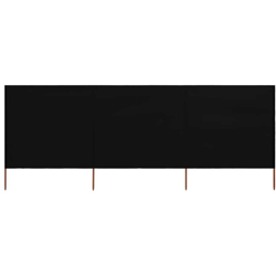 Paravento a 3 Pannelli in Tessuto 400x80 cm Nero - Nero - Vidaxl en oferta