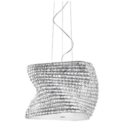 I-FLAMENCO / S55 - Lampadario sospeso cromato con cristalli 42 watt G9 precio