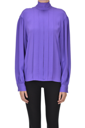Jacquard satin blouse en oferta