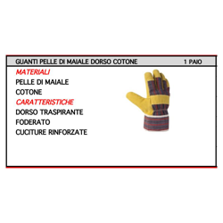 Oreca - Guanti Pelle Di Maiale Dorso Cotone Tg 10.5 en oferta