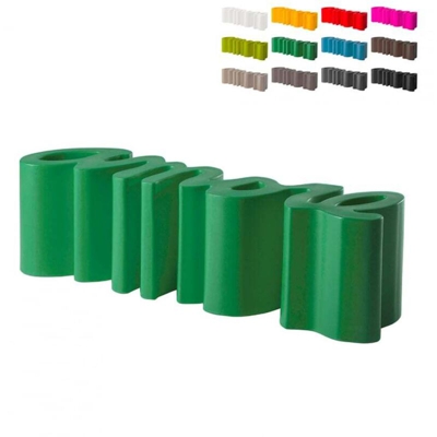 Panchina divanetto design moderno Amore interno ed esterno Colore: Verde - Slide