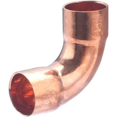 Raccordo a gomito in rame a saldare, 90°, grande raggio, doppio femmina, uguale, ø22 NOYON & THIEBAULT