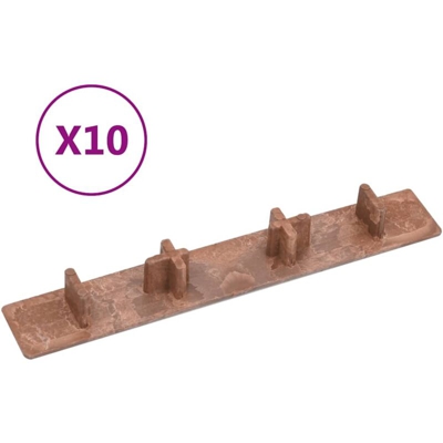 Tappi per Decking 10 pz in Plastica Marrone - Marrone - Vidaxl