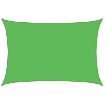 vidaXL Vela Parasole 160 g/m² Verde Chiaro 5x6 m in HDPE - Verde