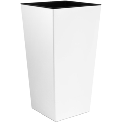 Urbi Vaso di fiori alta 4 litri, plastica, 14 x 14 x 26,5 cm in colore bianco características