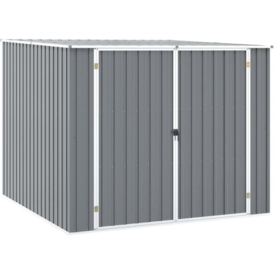 vidaXL Capanno da Giardino Grigio 195x198x159 cm in Acciaio Zincato - Grigio