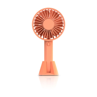 VH Desk Stand Ventilatore portatile Mini ventilatori portatili Batteria ricaricabile incorporata Porta USB Design Handy Fan per Smart Home,arancia