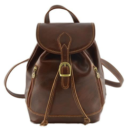 Zaino In Pelle Donna Colore Marrone - Pelletteria Toscana Made In Italy - Zaino precio