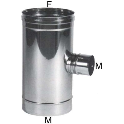 Gomito T Inox 10 Laterale 8 M - Maral