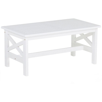 Tavolo da giardino in legno bianco 100 x 55 cm BALTIC