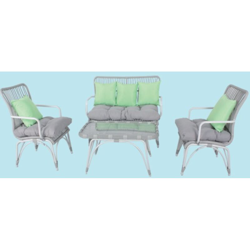 Set rattan ice 2poltrone+1divano+1tavolino salottino arredo casa giardino precio
