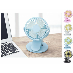 B&s - Mini ventilatore portatile con clip 3.5W usb ricaricabile da viaggio pinza precio