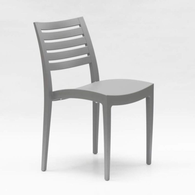 Sedia impilabile in polipropilene per giardino e bar Grand Soleil Firenze | Grigio