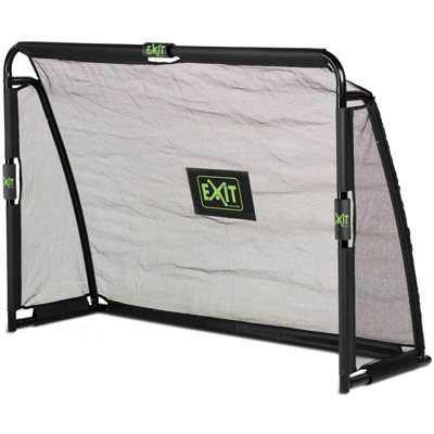 SOLO porta da calcio in acciaio 180x120cm - nera. Inclusi ancoraggi innovativi e schermata di allenamento. Robusto telaio zincato e rete a maglia fine