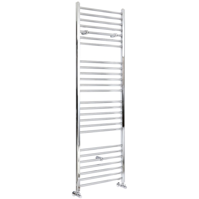 Hudson Reed Kent Scaldasalviette Piatto di Design Verticale - Termoarredo Bagno ad Acqua Calda - Acciaio Cromato - 494W - 1800 x 400mm