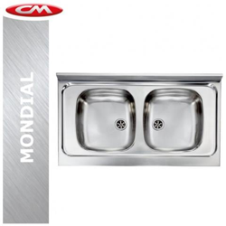 Lavello Acciaio Inox, 2 Vasche, 90x50 en oferta