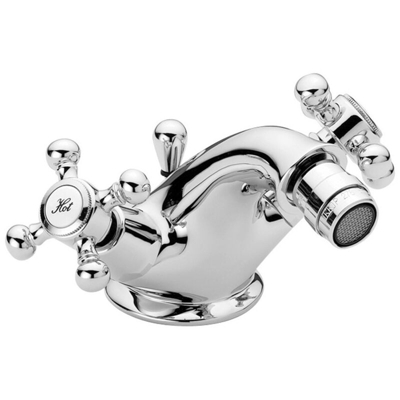 Miscelatore bidet retrò Iris - Viola IRV125 VLV125 | Cromo - Viola - Piletta con salterello 1'1/4 - Paffoni