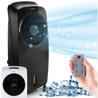 Klarstein - Rotator raffrescatore evaporativo 4 in 1 110W 396m³/h 3 velocità telecomando nero