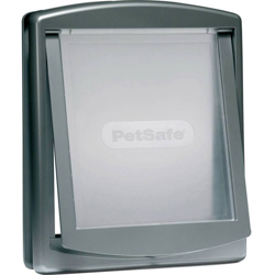 Porta per Animali a 2 Direzioni 777Grande 35,6x30,5 cm Argento 5025 - Argento - Petsafe en oferta
