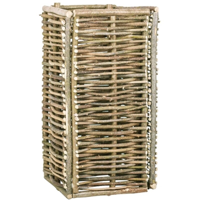 Fioriera da Giardino Rialzata 40x40x80 cm in Legno di Nocciolo - Marrone - Vidaxl