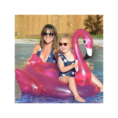 Fenicottero Cavalcabile Gioco Gonfiabile Bambini 110X102Cm Mare Piscina Spiaggia