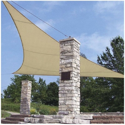 Tenda vela triangolare - Beige - 5x5x5m