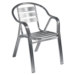 Set 4 sedie bar in alluminio rinforzato a doppio tubo con braccioli precio