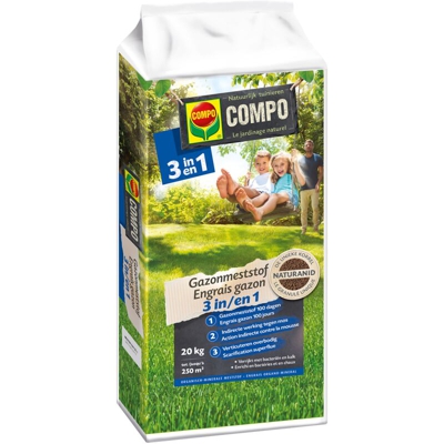 fertilizzante prato 3-in-1 250 m¬? 20kg - Compo