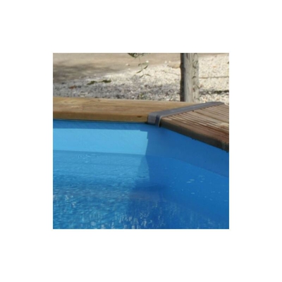 Liner Overlap blu per piscina ovale 730x375 h120