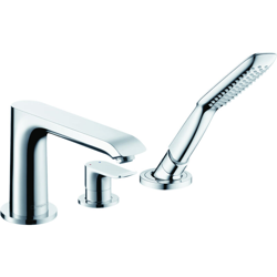 Miscelatore monocomando monocomando per bordo vasca Hansgrohe Metris 3 fori cromato, 311900000000 - 31190000 precio