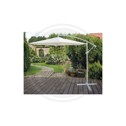 OMBRELLONE A SBRACCIO IN ACCIAIO BIANCO ' MYKONOS ' 300 CM PALO 40 MM - Papillon en oferta