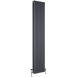 Hudson Reed Regent Radiatore Termoarredo di Design Verticale In Stile Ghisa - Termosifone Con Finitura In Antracite - 3 x 8 Colonne - 1558W - 1800 x precio