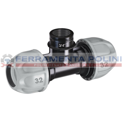 CLABER 90416 RACCORDO T 1'(32mm) FILETTO F 3/4'