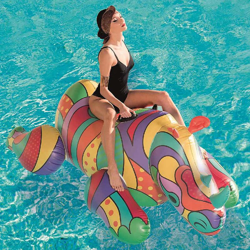 Rinoceronte Fashion Cavalcabile Gigante 201x102cm Gonfiabile Multicolore Bestway en oferta