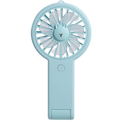 Mini luci colorate per il cambio campana a vento con ventaglio di coniglio USB cordino portatile pieghevole blu