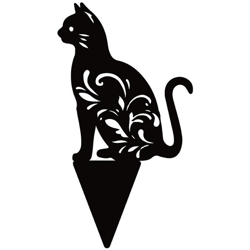 Oggetti di scena di Pasqua Pastorale Garden Yard Black Cat Insert Card Outdoor Prato Animal Ornaments,Nero uno stile características