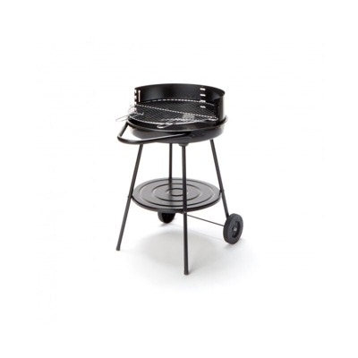 Barbecue a carbonella Cleverly 68x51x81 cm con struttura in acciaio | nero