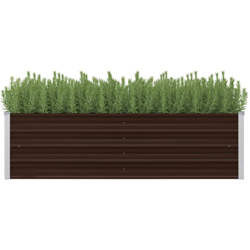 Letto Rialzato Giardino Marrone 160x40x45 cm in Acciaio Zincato precio