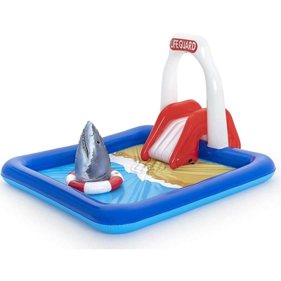Bestway - Piscina Gonfiabile Playcenter Torre Lifeguard Bambini 234x203 con Scivolo Doccia