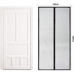 Tenda Zanzariera Magnetica Nera Per Porta Finestra Con Adesivo In Velcro Misura 140X240cm precio