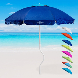 Ombrellone mare 200 Cm Protezione uv spiaggia pesca Ermes | Blu - Girafacile precio