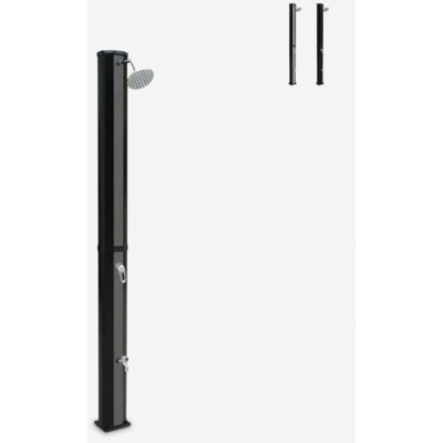 Doccia solare giardino piscina serbatoio 35 litri con miscelatore lavapiedi Cataratas | Silver