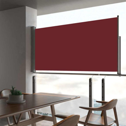 Tenda Laterale Retrattile per Patio 80x300 cm Rosso - Rosso - Vidaxl en oferta